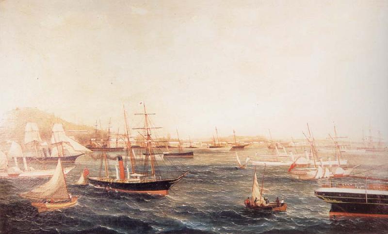 unknow artist Confederate Blockade Runners at St.George-s Bermuda Germany oil painting art